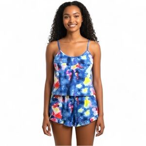 5 More Minutes Women’s Size M Multi-Color Tie-Dye Pajama Set